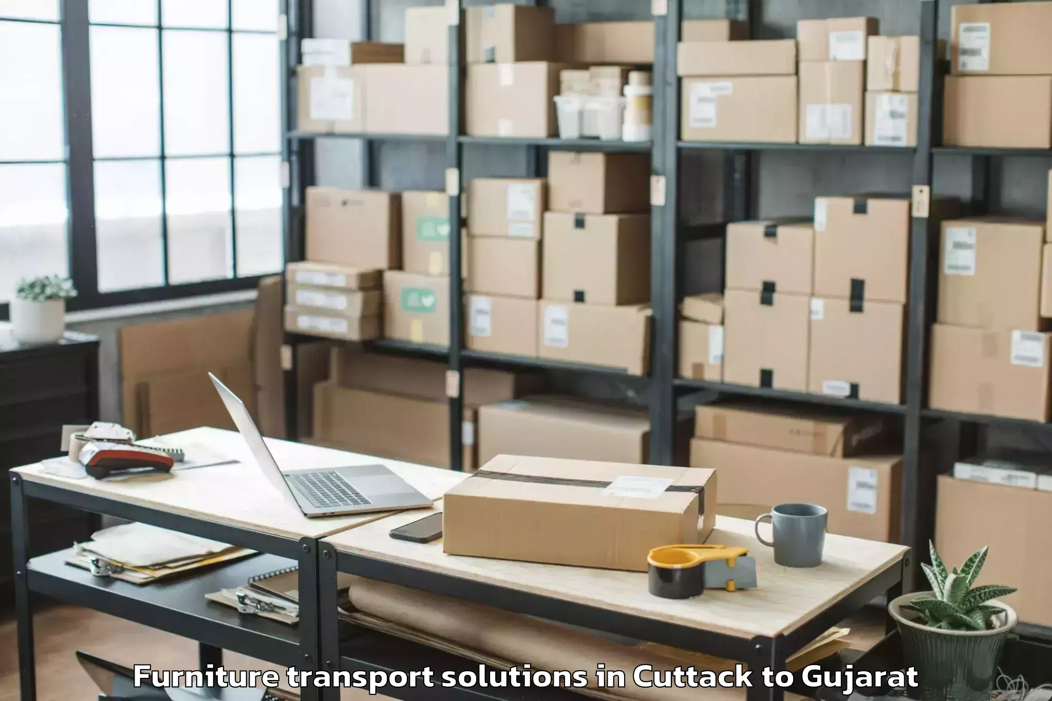 Affordable Cuttack to Manavadar Furniture Transport Solutions